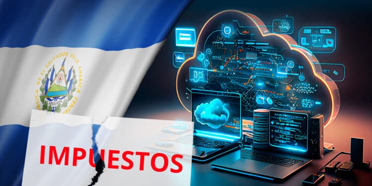 Bandera de El Salvador, impuestos rotos y tecnología.