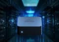 dispositivo umbnrel home con base de almacenamiento de datos en el fondo