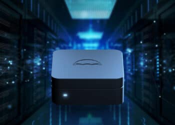 dispositivo umbnrel home con base de almacenamiento de datos en el fondo