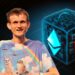 Vitalik Buterin y bloque con ethereum y candando