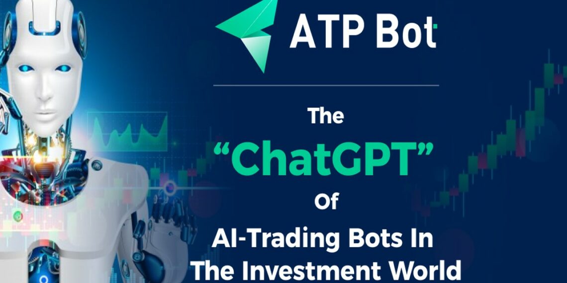 Robot de Inteligencia Artificial junto a logo de ATP Bot