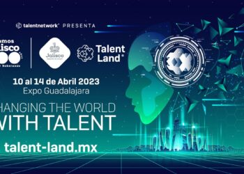 Logos de los organizadores del evento Talent Land 2023.