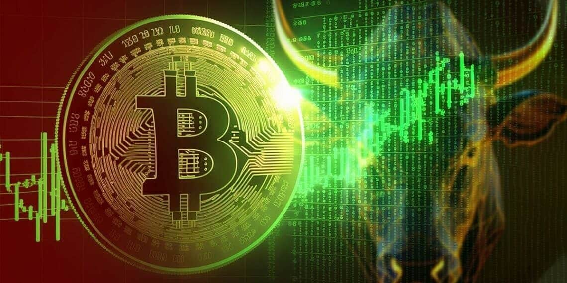 Precio de bitcoin en alza por tercer mes en 2023