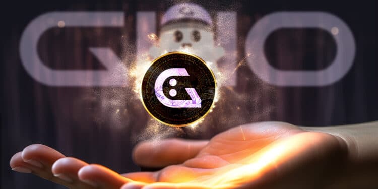 mano sosteniendo moneda estable GHO de Aave