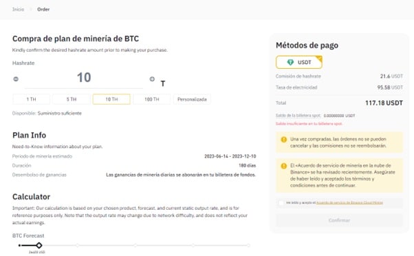 opciones de pago para la compra de planes de minería en la nube de binance