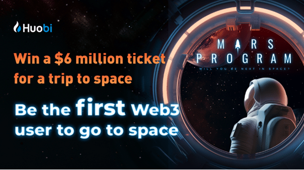 Huobi Mars Mission announcement banner