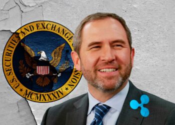 Ceo de Ripple y logo de la SEC.