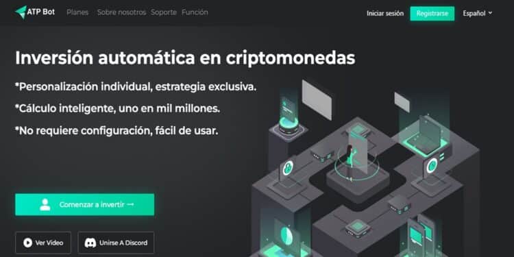 Pancarta promocional de la Estrategia IA de Trading de ATPBot.