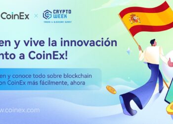 Pancarta promocional; del evento Crypto Week en España.