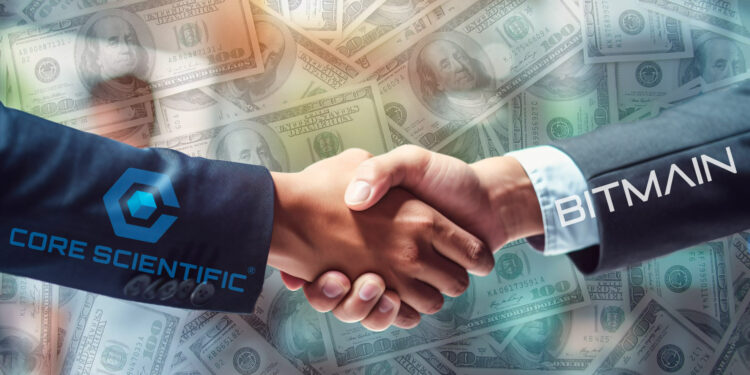 Acuerdo entre Bitmain y Core Scientific y dolares de fondo.