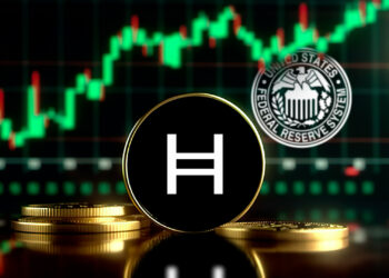 HBAR y logo de la fed.