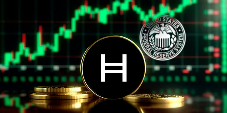 HBAR y logo de la fed.