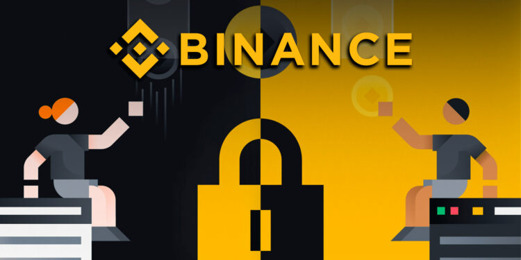 P2P y logo de binance.