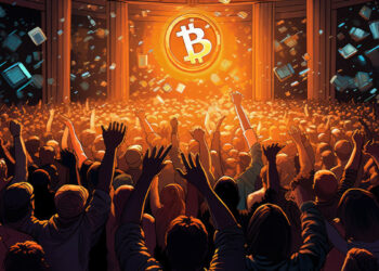 personas celebrando bitcoin