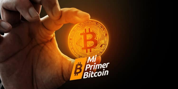 Bitcoin y logo de Mi Primer Bitcoin.