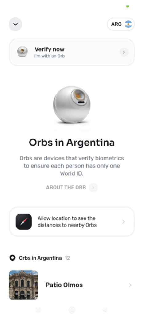 Orbe de WorldCoin
