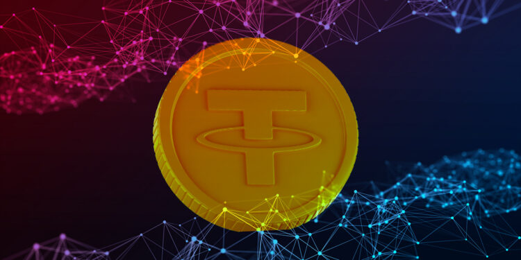 moneda de tether entre redes digitales