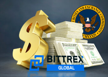 Dolares, logo de la SEC y Bittrex.