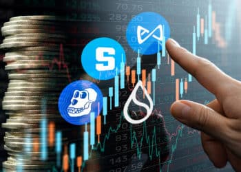 SUI, ApeCoin, Axi Infinity, The Sandbox y gráfico de mercado.