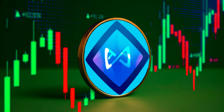 Sube el precio de AXS - Composición por CriptoNoticias. coinmarketcap.com / wit / stock.adobe.com.