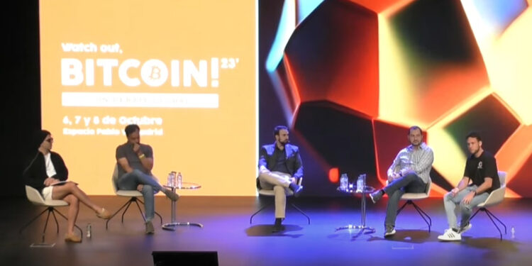 De izquierda a Derecha: Lunaticoin, Manuel Polavieja, Alvaro D. Maria, Enrique Ho fernandez y Gael Sanchez Smith
