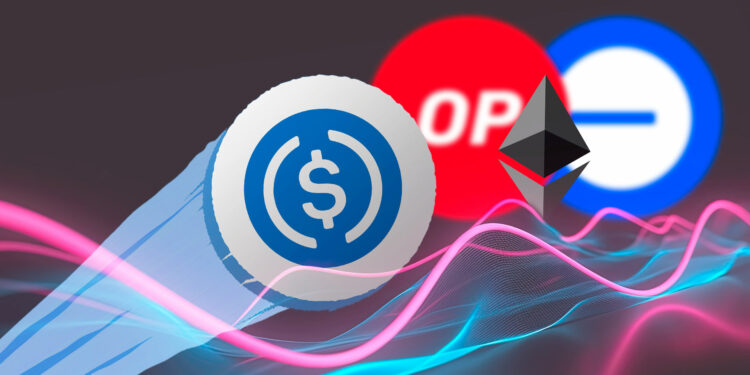 USDC, optimism, base y ethereum.