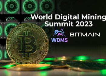 Bitcoin, mineros, logo de Bitmain y WDMS.