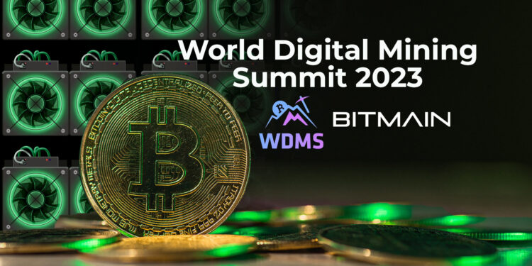 Bitcoin, mineros, logo de Bitmain y WDMS.