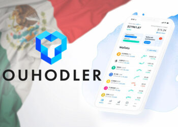 Plataforma Youhodler y bandera de México.