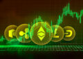Altcoins y gráfico en subida.