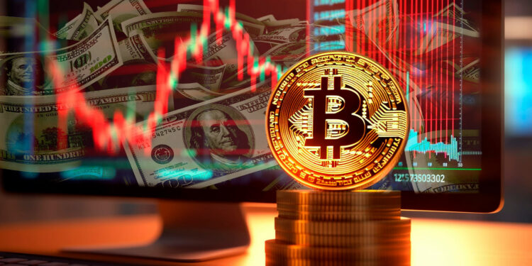 Bitcoin y dolares.