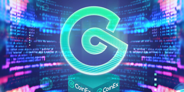 logo de Coinex entre código