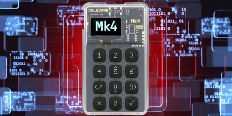 Falla en Wallet MK4 de Coldcard.