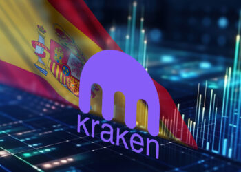 Kraken, bandera de España y exchange.