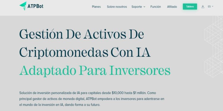 Pancarta promocional del bot de trading de ATPBot.
