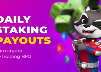 Pancarta promocional del Staking de BFG de BetFury.