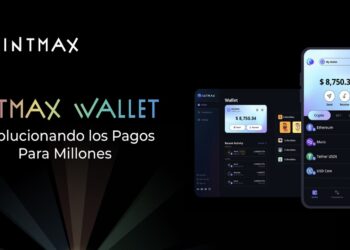 Pancarta promocional de la wallet biometrica de INTMAX