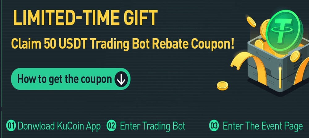 Pancarta promocional del evento de trading con DualFutures AI de KuCoin.