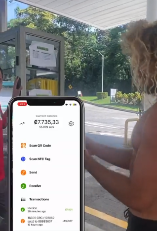 pago gasolina con btc