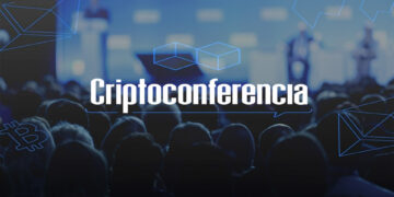 Pancarta promocional de la Criptoconferencia en Argentina.