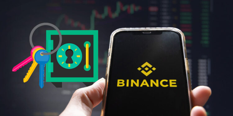 Binance y llaves de criptomonedas.