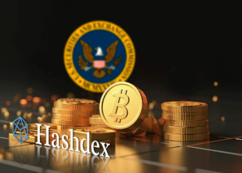 ETF de bitcoin de Hashdex y logo de la SEC.