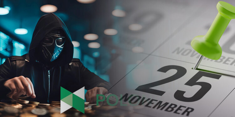hacker de poloniex junto a 25 de noviembre marcado en calendario