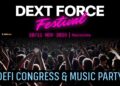 Pancarta promocional del Festival Dext Force en España.