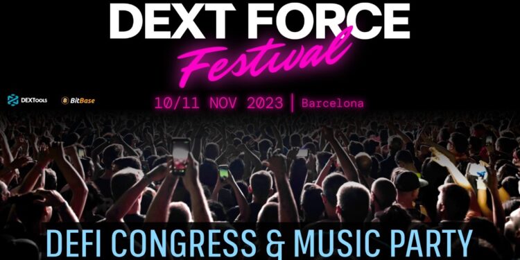 Pancarta promocional del Festival Dext Force en España.