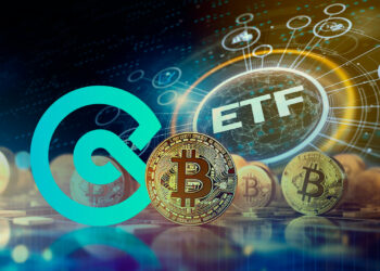 Logos de Bitcoin, ETF y CoinEx.