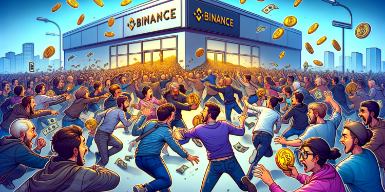 Usuarios de Binance retiran masivamente sus criptomonedas - Dall-E, de OpenAI.