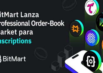 Pancarta promocional del lanzamiento del mercado de libro de ordenes de Inscripciones de BitMart