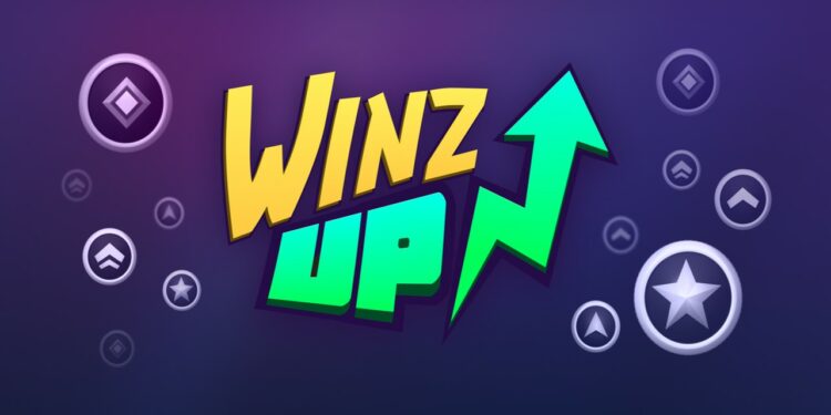 Pancarta promocional del lanzamiento del esquema de recompensa WinzUp de Winz.io