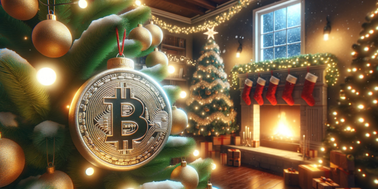 Hay altas probabilidades de que bitcoin continúe subiendo de precio durante diciembre - Dall-E, por OpenAI.
